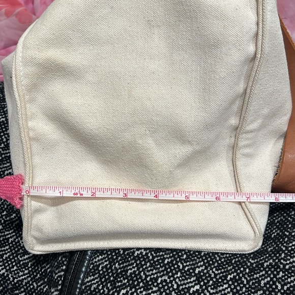 Dewdrop Canvas Tote with Leather handles - Picture 12 of 12